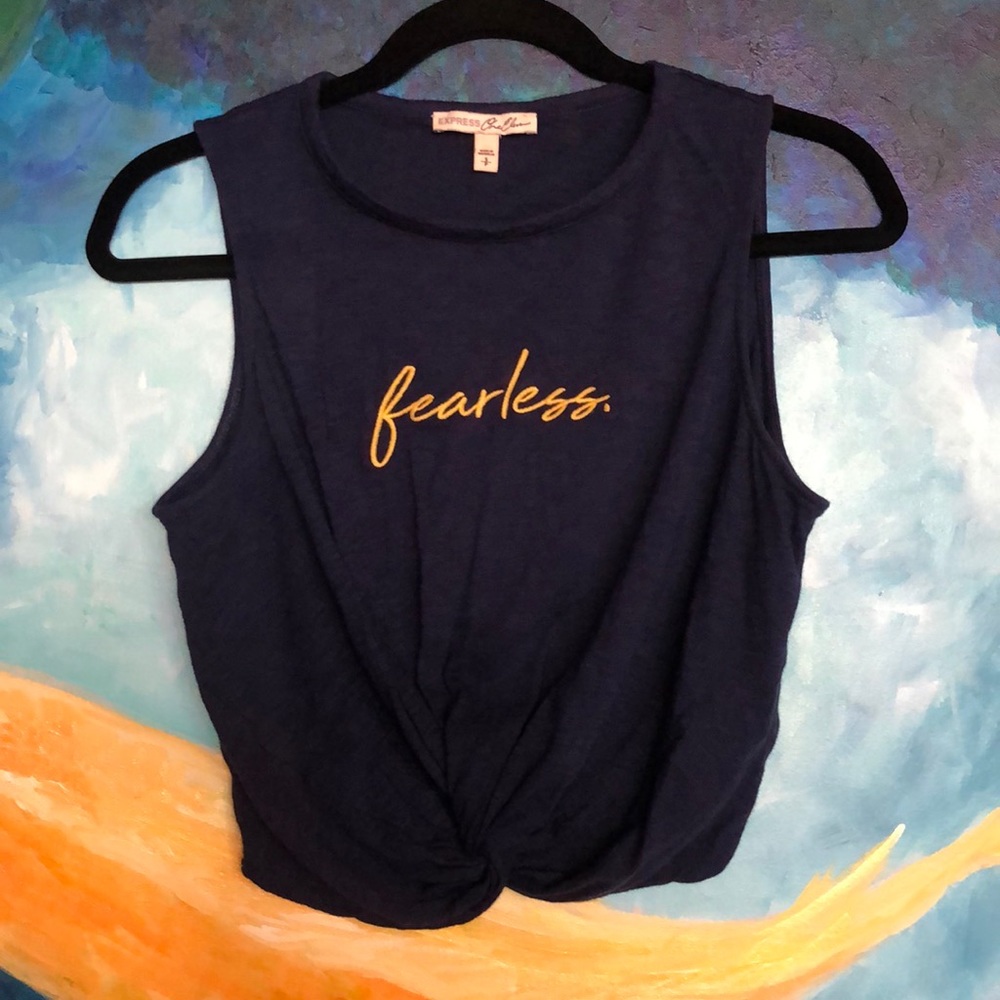 Express “fearless” crop top